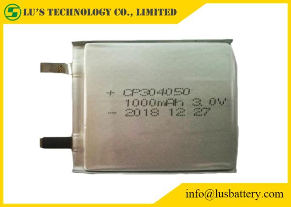 RFID Li-MnO2 Ultra Thin Disposable Batteries CP304050 3.0V 1000mAh Slim Pouch