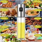 Transparent 100ml Glass Olive Oil Spray Bottle Multifunction