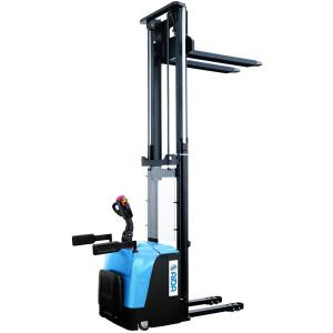 Wholesale Stand On 1500kg Electric Powered Wrap-Over Pallet Stacker With 1600/2500/3000/3500mm Lifting from china suppliers