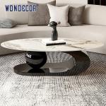 Lounge Mirror Abstract Luxury Furniture Art Geometric Modeling Base Marble