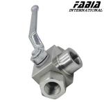 Gas High Pressure Pvc Ball Valve Manual Three Way L Type