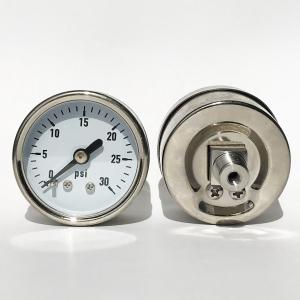 Wholesale 1.5&quot; 30 psi Axial Mount Manometer 1/8 PT Hydraulic Pump All Stainless Steel Pressure Gauge from china suppliers