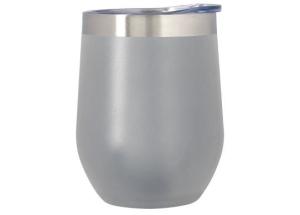 Wholesale Grey 12OZ Stainless Steel Stemless Wine Glasses with Powder Coated Finish from china suppliers