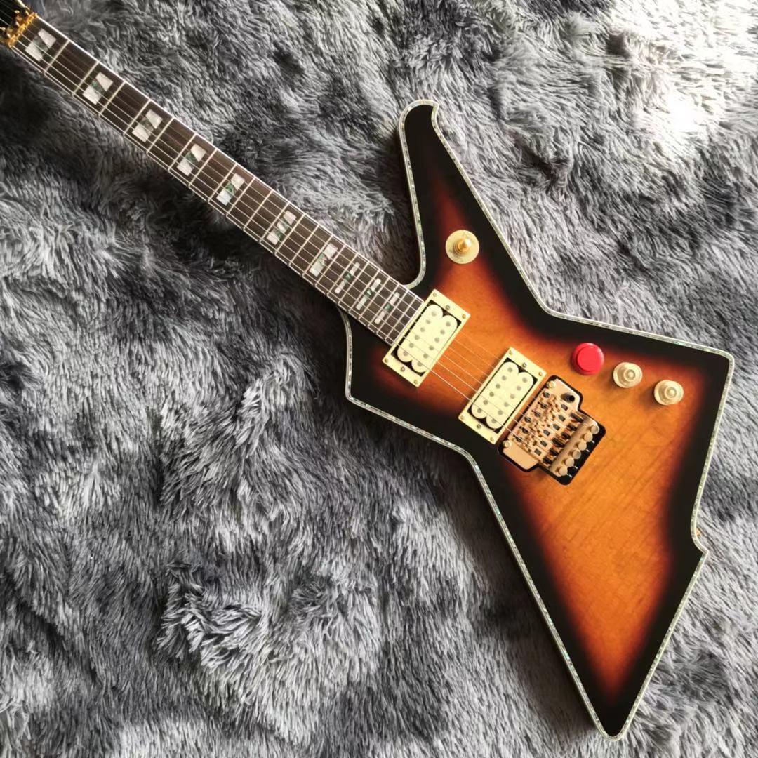 Custom High Gloss Black Destroyer Duplex Tremolo System Electric Guitar in Black or Sunburst