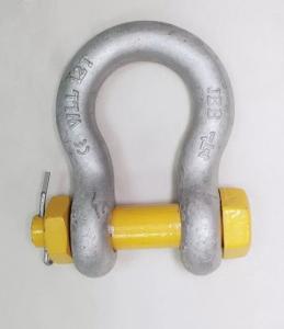 Wholesale 12 Tonne WLL Yellow Safety Anchor Bow Shackle With Bolt-Type Design from china suppliers