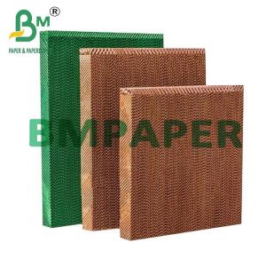 China 95g Brown Color Cellulose Paper Cooling Pad Wall For Poultry House Cooling System on sale