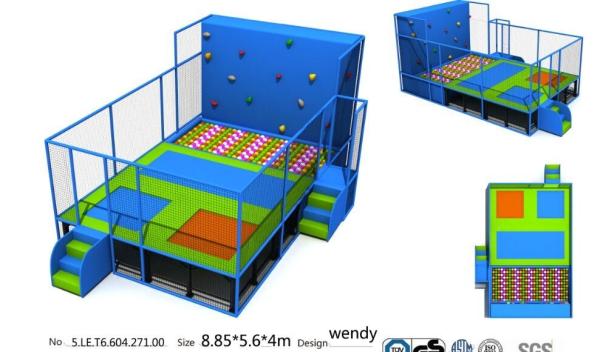 Chinese Senjun 49M2 BungeePark/ Provocative Trampoline/ Fashion Indoor Gymnastic
