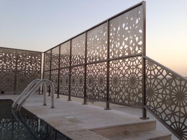 Powder Coating Aluminum Carved/ Engraved Mashrabiyia Panels For Hotels/Villa