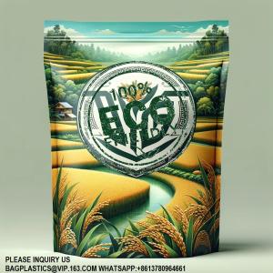 Wholesale Custom 10kg 5KG Package Flat Bottom Rice Bag 10l Stand Up Rice Bag With Handy Handle from china suppliers