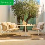 Modern Furniture Fabric and Design Luxury Rattan Outdoor Rope Recliner Sofa Set