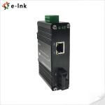 Mini Industrial 1000BASE-X to 10/100/1000BASE-T 90W PoE++ Media Converter
