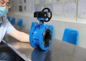 Wholesale Line Nbr Seal Ring Flanged Butterfly Valve Cast Iron Material 125mm Size from china suppliers