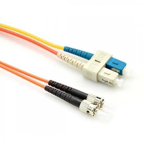 Multimode OM1 SC To ST Fiber Cable , 62.5 / 125 Mode Conditioning Optical Patch