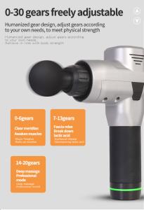 Wholesale 4 Heads 5 Speed Cordless And Rechargeable Compact Power Massager from china suppliers