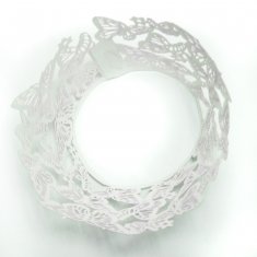 Custom White Novel Laser Cut Decorative Cupcake Wrappers for wedding reception