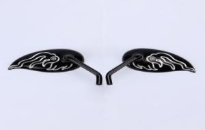 China Triangular Wing-Shaped Waterproof & Rust-Resistant Motorcycle Rearview Mirrors on sale