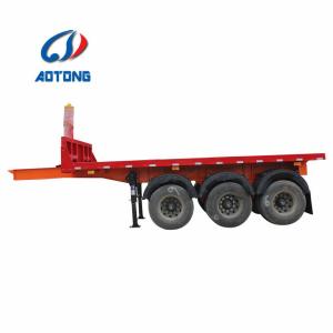 Wholesale 20ft/40ft Flatbed Container Transport Chassis Tipper 3 Axles Hydraulic Tipping Trailer from china suppliers