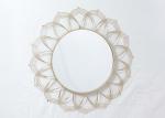 Round Modern Wrought Handicraft Metal Wall Art Mirror