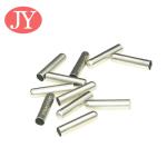 jiayang matte silver color 4.0mm cord laser logo metal tipping for pant lace