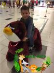 Hansel shopping mall electric mountable animal plush ride coin operated children