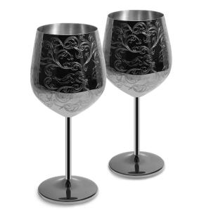 China E BON Stainless Steel Wine Glass Metal Wine Goblets durable on sale