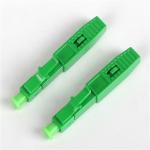 Fast Assembly APC Optical Connector , Green LC Fiber Connector High Return Loss