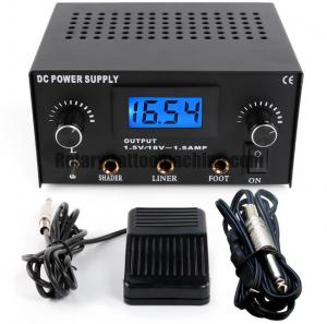 ABS Tattoo Power Unit , Tattoo Machine Power Supply Kit With Foot Switch And Cord