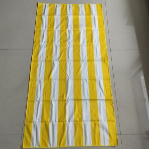 Wholesale Hawaii friendly  microfiber beach towel yellow striped yarn dyed beach towel sublimation stripe beach towel from china suppliers