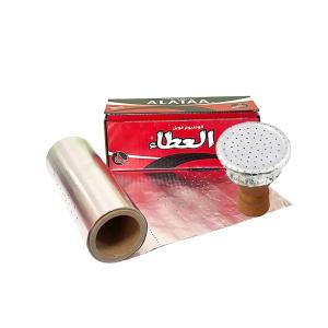Wholesale Customized Logo Accepted 8011 Shisha Aluminium Foil Roll with Hole and Cutting Line from china suppliers