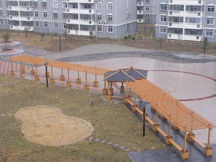 Quality WPC Outdoor Furniture , Waterproof Pavilion Bridge and Green Corridor for Landscape for sale