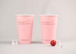 20oz 600ml Pink Cold Paper Cups Disposable Beverage Cups With Plastic Lids