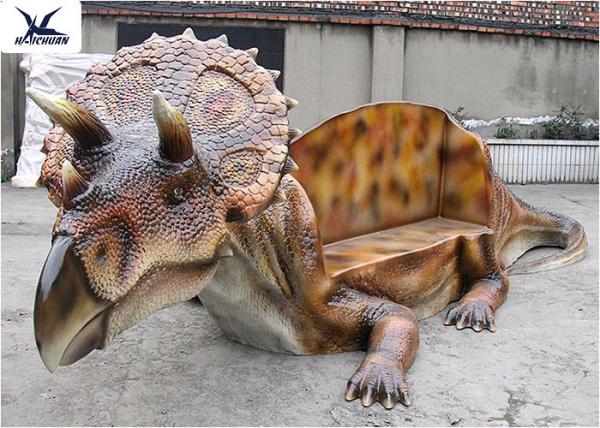 Quality Dinosaur Shape Life Size Fiberglass Statues Anti - High Temperature / Waterproof for sale