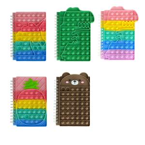 Wholesale A6 A5 Silicone Cover Notepads And Stationery Push Bubble Notebook from china suppliers