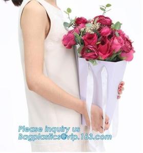Wholesale Free Design!! Free Sample!!! flower carrier bag cheap brown paper flower bag handle bag,paper carrier flower packaging b from china suppliers