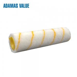 Wholesale European paint roller brush,smart paint roller,roller cover of acrylic white with yellow stripe from china suppliers