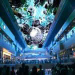 Interactive Projection Sky Screen Immersive Projector For Shopping Mall