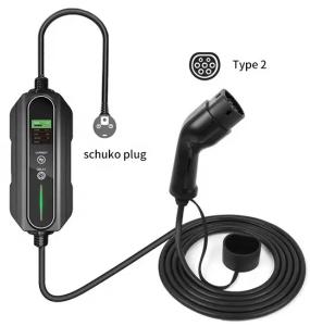 Wholesale Type 2 Portable EV Charger 6A - 16A Variable 3.6kW Schuko 2 Pin Plug from china suppliers