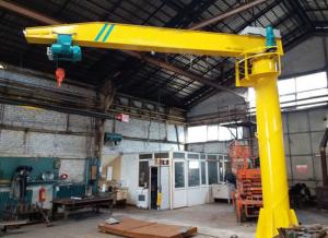 China Floor Mounted Rotating Jib Crane 1000kg With Wire Rope Hoist on sale