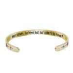Endless Inlay Wrist Bangle Bracelet C open Highpolished 20g Weight 60mm