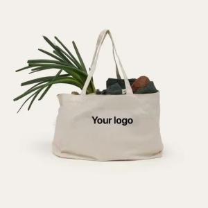 Wholesale Versatile Canvas Grocery Tote Bag with Pockets Organic Cotton Reusable Stylish from china suppliers