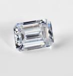 Lab Created Clear 1.5 Carat Moissanite Gemstones / Diamonds Moissanite Emeraldt