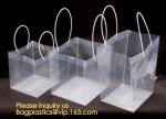 frosted gusset clear HDPE Plastic die cut soft loop handle shopping candy