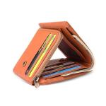 Anti-Theft Minibook Men'S Genuine Leather Wallet With RFID Technology And Small
