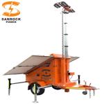 Monocrystalline Solar Light Trailer Portable Lighting Towers 6.5/7.5/9M Height