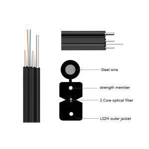Wholesale Steel Messenger Core 2 Core 4 Core G657A1 FTTH Drop Cable from china suppliers