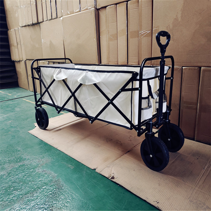 Utility Folding Outdoor Camping Barrow With Extended Body 360 Degree Rotating Wheels