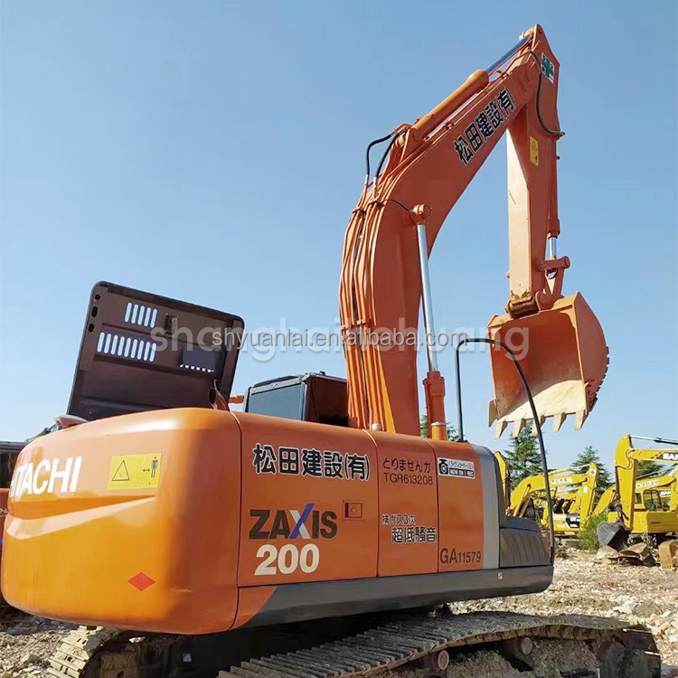 98% New High Quality Used Excavator Hitachi ZX200 Good Performance 20 ton Construction Digger Machine