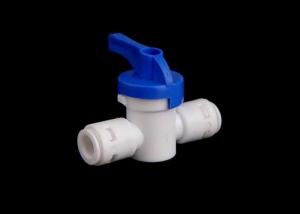 China PP Quick Connect Water Fittings Manual Flush Connector Valve With Tube OD 1/4'' on sale