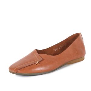 Wholesale S008 2020 new spring and autumn fashion single shoes square toe mules soft and breathable leather women's shoes from china suppliers
