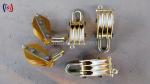 Aluminum Alloy Plate Hoisting Tackle Nylon Sheave 5.7 - 20mm Block And Tackle